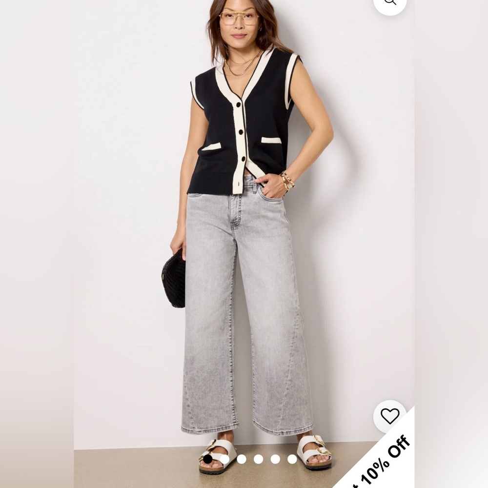 Kut from the Kloth Gray Wide-Leg Jeans